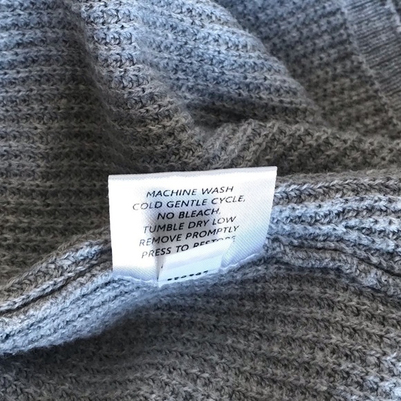 Eileen Fisher Gray Cowl Neck Waffle Knit Pullover Sweater Petite - Picture 9 of 10